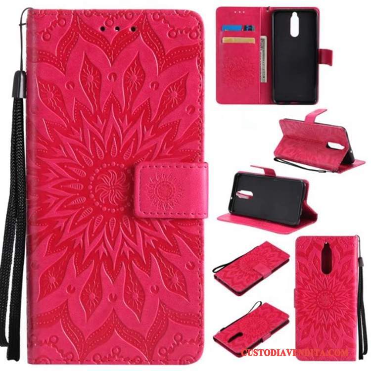 Custodia Huawei Mate 10 Lite Pelle Colore Profondo Morbido, Cover Huawei Mate 10 Lite Folio Carta Anti-caduta