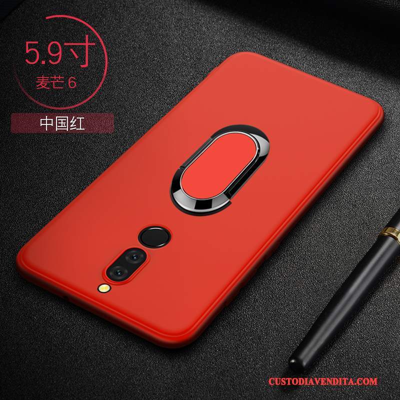 Custodia Huawei Mate 10 Lite Silicone Anti-caduta Morbido, Cover Huawei Mate 10 Lite Protezione Macchiati Rosso