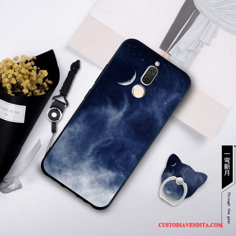 Custodia Huawei Mate 10 Lite Silicone Anti-cadutatelefono, Cover Huawei Mate 10 Lite Protezione Tendenza Blu