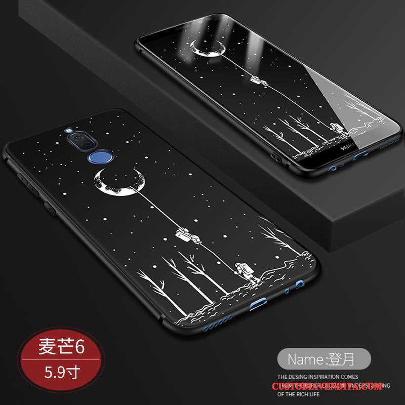 Custodia Huawei Mate 10 Lite Silicone Di Personalità Anti-caduta, Cover Huawei Mate 10 Lite Protezione Macchiati Nero