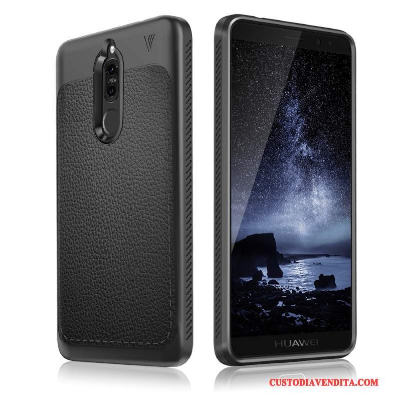 Custodia Huawei Mate 10 Lite Silicone Nerotelefono, Cover Huawei Mate 10 Lite Protezione Anti-caduta Tutto Incluso