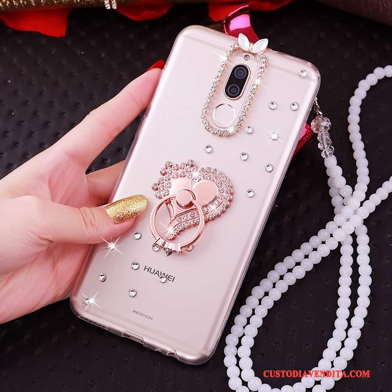 Custodia Huawei Mate 10 Lite Silicone Rosa Tutto Incluso, Cover Huawei Mate 10 Lite Morbidotelefono