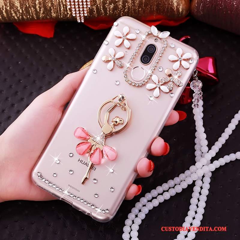 Custodia Huawei Mate 10 Lite Silicone Rosa Tutto Incluso, Cover Huawei Mate 10 Lite Morbidotelefono