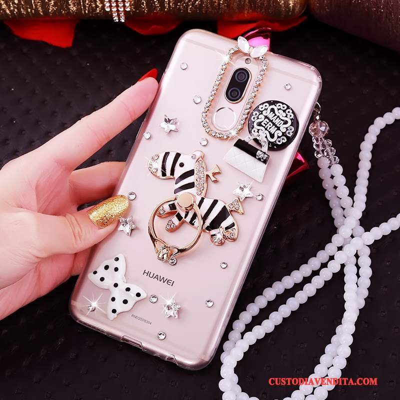 Custodia Huawei Mate 10 Lite Silicone Rosa Tutto Incluso, Cover Huawei Mate 10 Lite Morbidotelefono