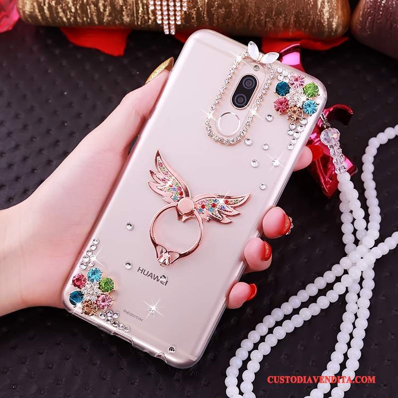 Custodia Huawei Mate 10 Lite Silicone Rosa Tutto Incluso, Cover Huawei Mate 10 Lite Morbidotelefono