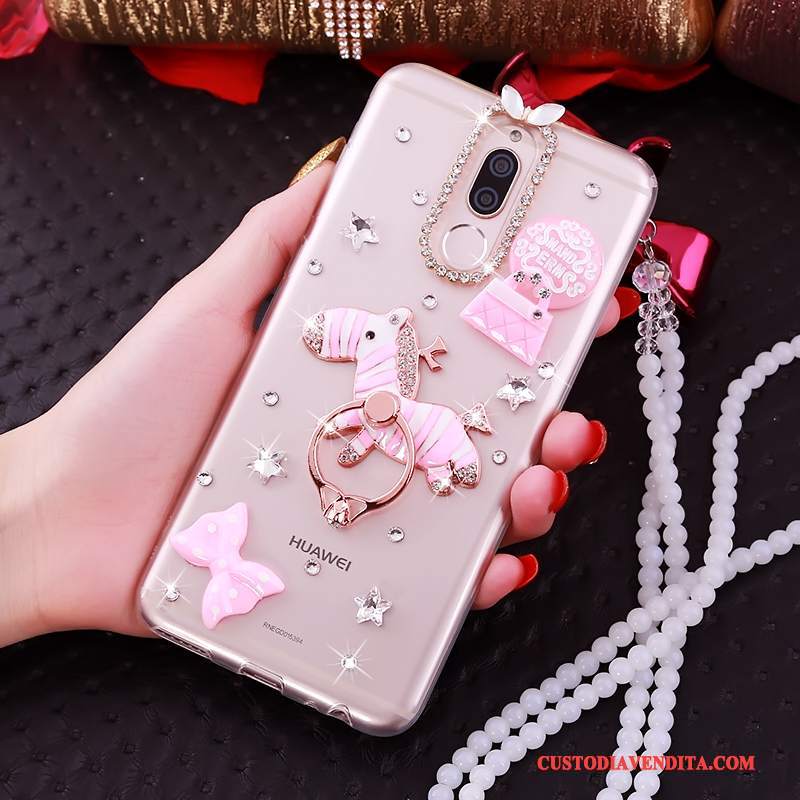 Custodia Huawei Mate 10 Lite Silicone Rosa Tutto Incluso, Cover Huawei Mate 10 Lite Morbidotelefono