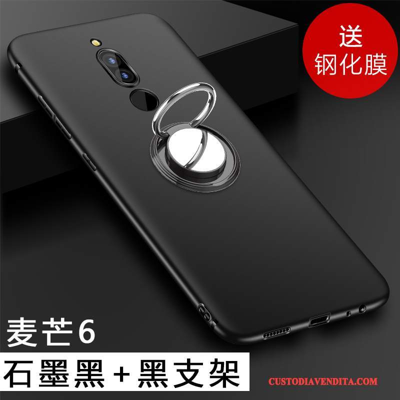 Custodia Huawei Mate 10 Lite Silicone Telefono Nero, Cover Huawei Mate 10 Lite Protezione Morbido Macchiati