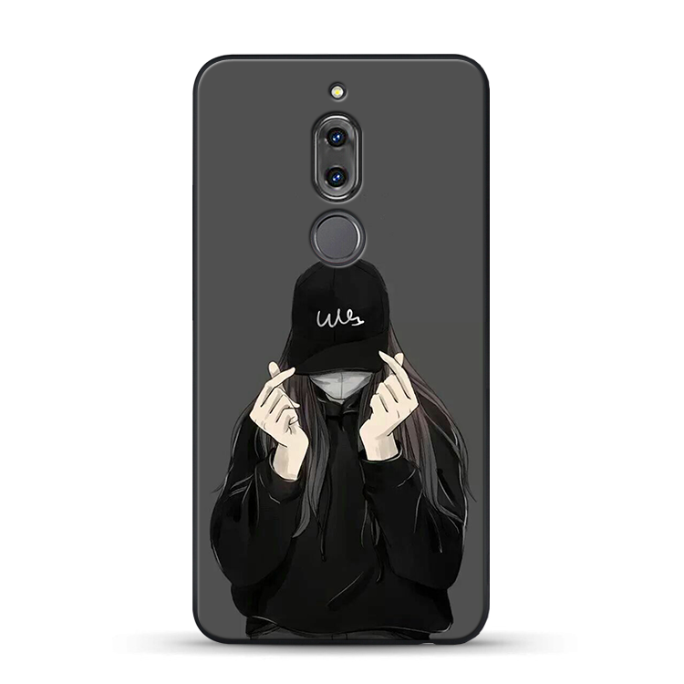 Custodia Huawei Mate 10 Lite Silicone Tendenza Di Personalità, Cover Huawei Mate 10 Lite Protezione Morbido Nero