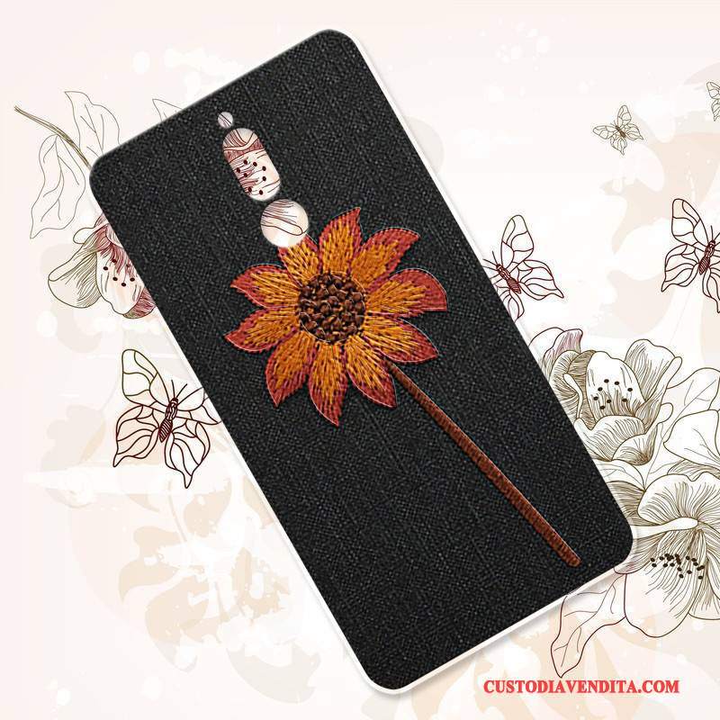 Custodia Huawei Mate 10 Lite Vintage Ricamotelefono, Cover Huawei Mate 10 Lite Silicone Morbido Anti-caduta