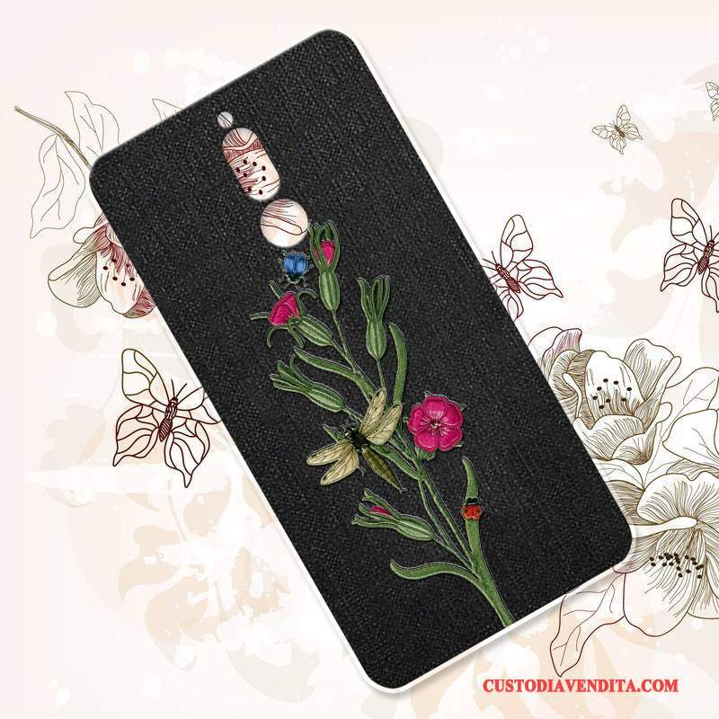 Custodia Huawei Mate 10 Lite Vintage Ricamotelefono, Cover Huawei Mate 10 Lite Silicone Morbido Anti-caduta