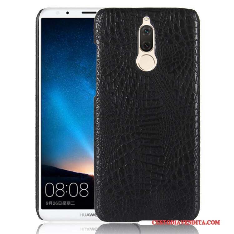 Custodia Huawei Mate 10 Lite Vintage Telefono Modello, Cover Huawei Mate 10 Lite Pelle Arancione Difficile