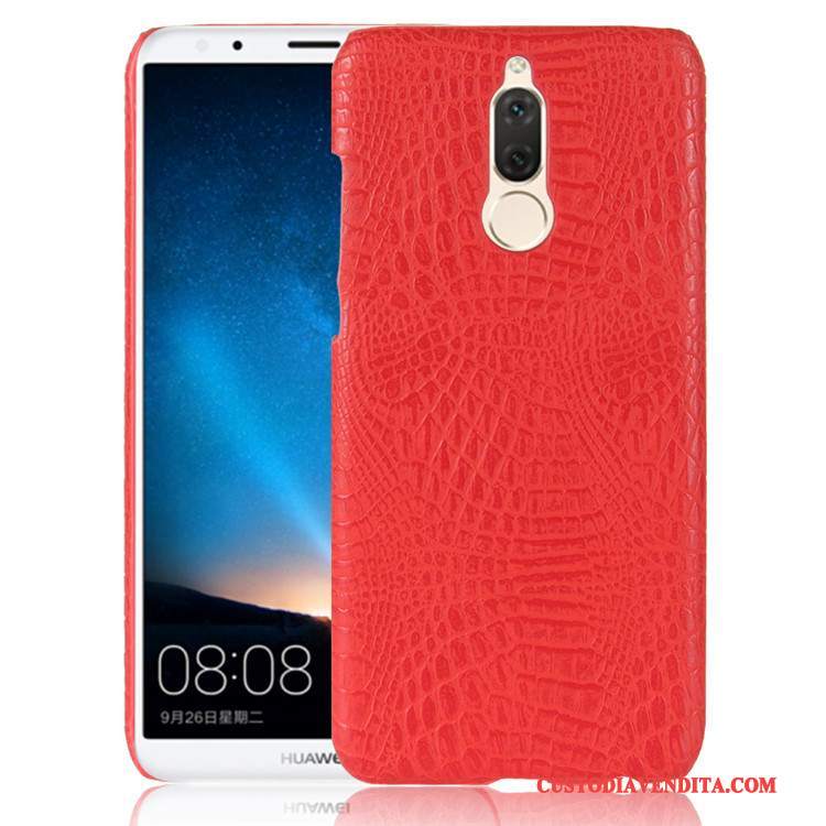 Custodia Huawei Mate 10 Lite Vintage Telefono Modello, Cover Huawei Mate 10 Lite Pelle Arancione Difficile