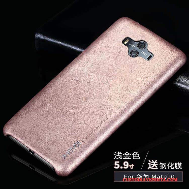 Custodia Huawei Mate 10 Pelle Affari Nero, Cover Huawei Mate 10 Protezione Telefono Anti-caduta