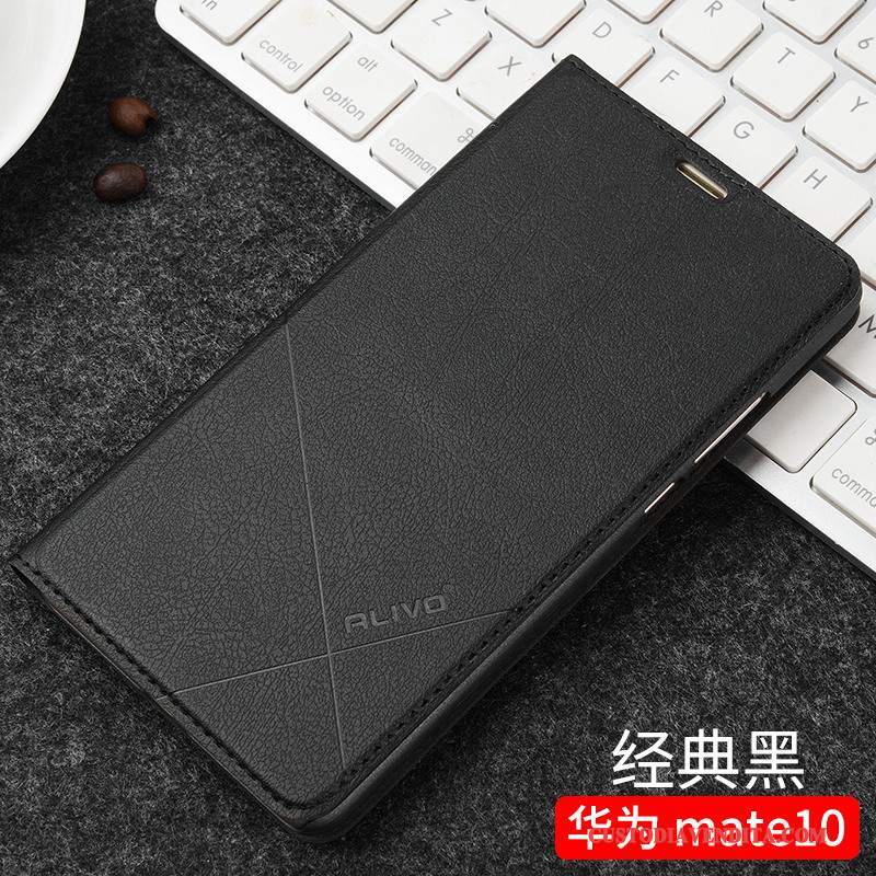 Custodia Huawei Mate 10 Pelle Nero Anti-caduta, Cover Huawei Mate 10 Protezione Tendenzatelefono