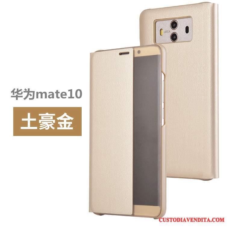 Custodia Huawei Mate 10 Pelle Nerotelefono, Cover Huawei Mate 10 Folio