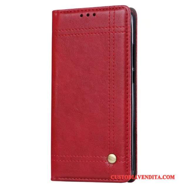 Custodia Huawei Mate 10 Pelle Rosso Carta, Cover Huawei Mate 10 Protezione Telefono