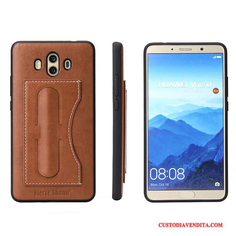 Custodia Huawei Mate 10 Pelle Telefono Anti-caduta, Cover Huawei Mate 10 Protezione Semplici Carta