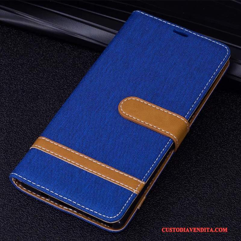 Custodia Huawei Mate 10 Pelle Telefono Porpora, Cover Huawei Mate 10 Protezione Denim