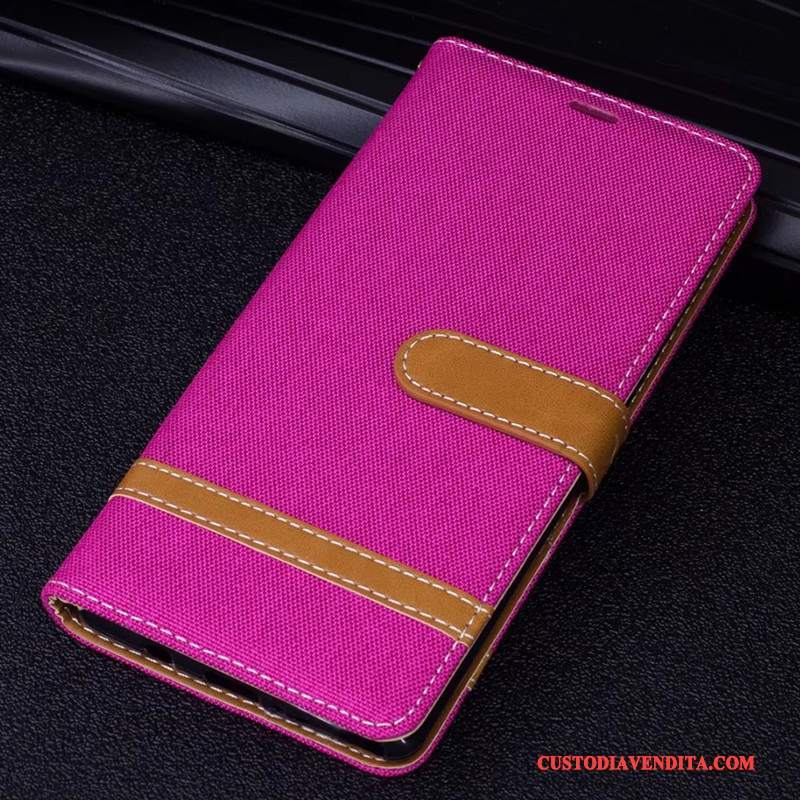 Custodia Huawei Mate 10 Pelle Telefono Porpora, Cover Huawei Mate 10 Protezione Denim