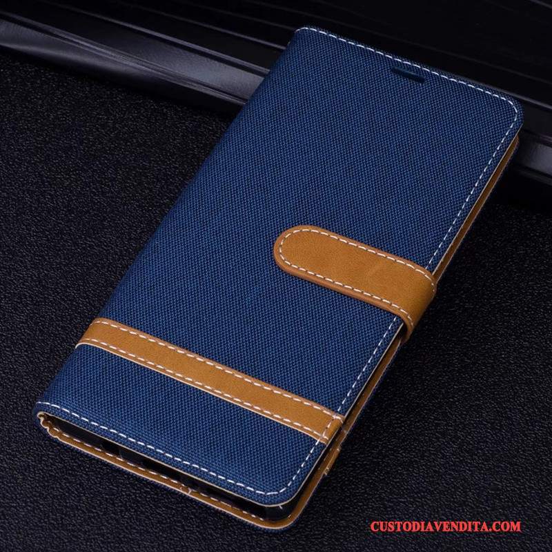 Custodia Huawei Mate 10 Pelle Telefono Porpora, Cover Huawei Mate 10 Protezione Denim