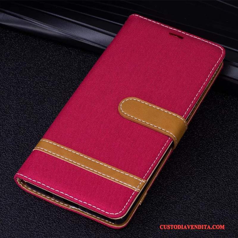 Custodia Huawei Mate 10 Pelle Telefono Porpora, Cover Huawei Mate 10 Protezione Denim