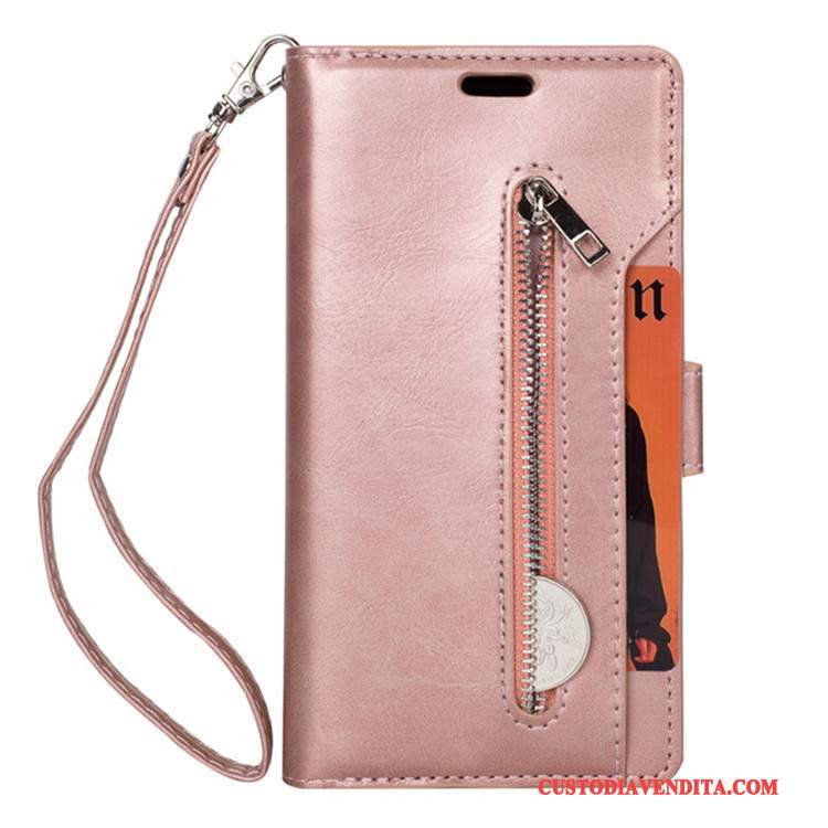 Custodia Huawei Mate 10 Portafoglio Telefono Porpora, Cover Huawei Mate 10 Pelle Borse Carta Ornamenti Appesi