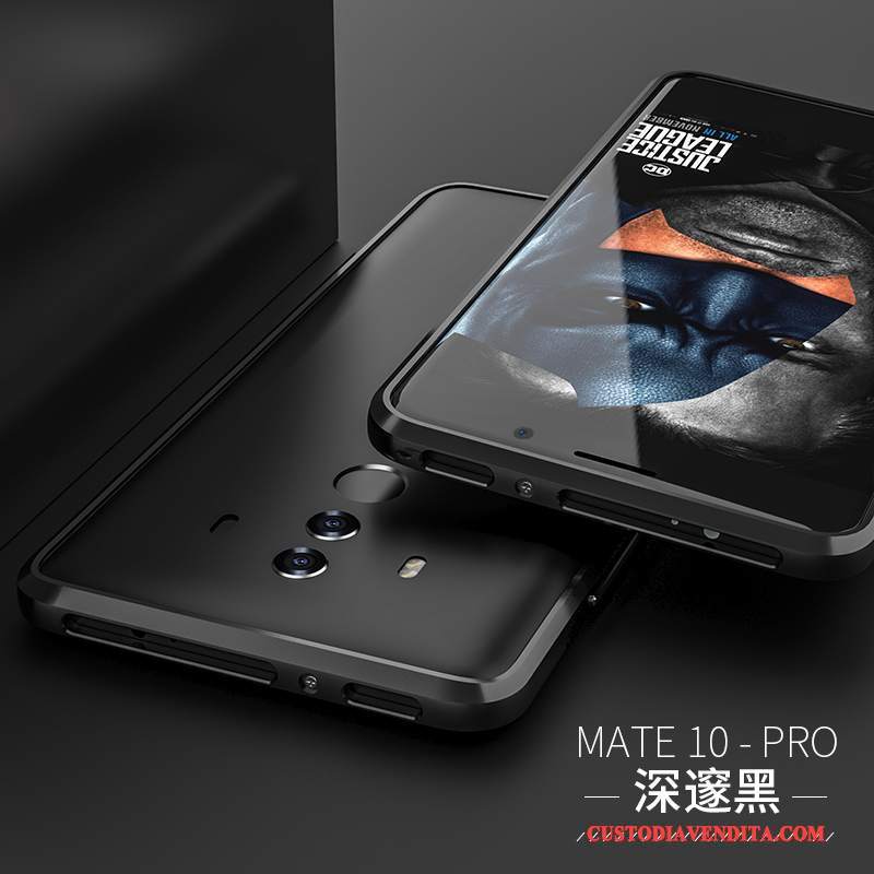 Custodia Huawei Mate 10 Pro Creativo Di Personalità Metallo, Cover Huawei Mate 10 Pro Protezione Oro Marchio Di Tendenza