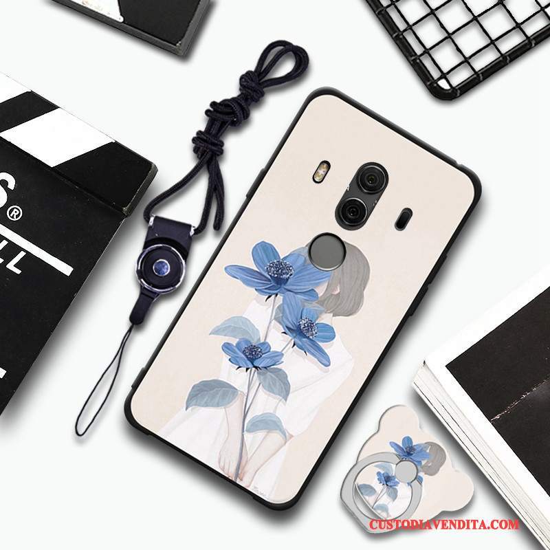 Custodia Huawei Mate 10 Pro Morbido Ornamenti Appesi, Cover Huawei Mate 10 Pro Telefono Blu