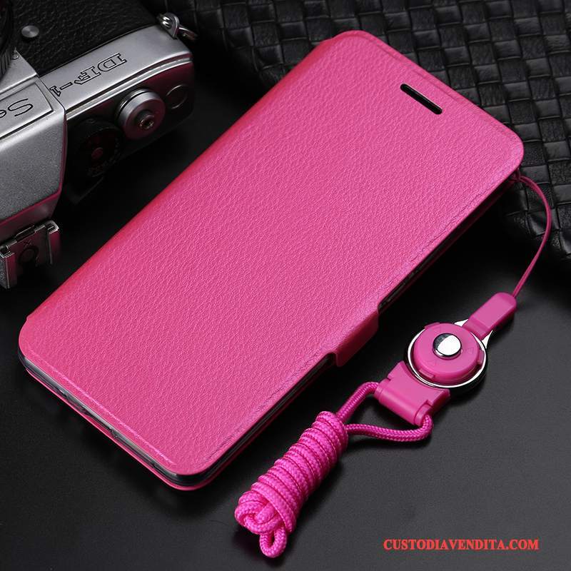 Custodia Huawei Mate 10 Pro Pelle Morbido Rosa, Cover Huawei Mate 10 Pro Folio Sottile Tutto Incluso