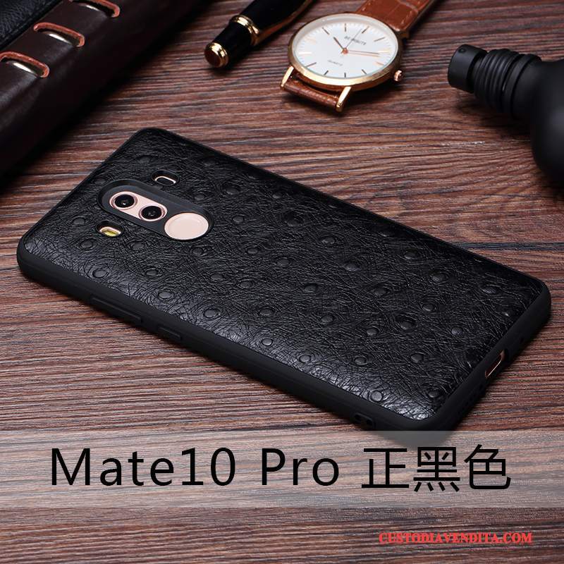 Custodia Huawei Mate 10 Pro Pelle Telefono Anti-caduta, Cover Huawei Mate 10 Pro Protezione Sottile Rosso