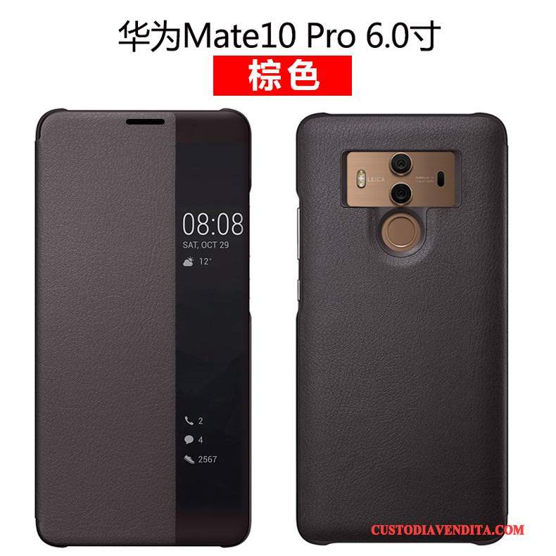 Custodia Huawei Mate 10 Pro Pelle Verdetelefono, Cover Huawei Mate 10 Pro Protezione