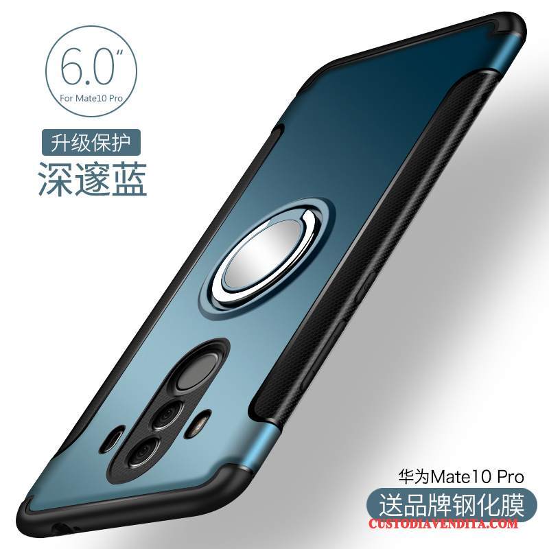 Custodia Huawei Mate 10 Pro Silicone Blu Scurotelefono, Cover Huawei Mate 10 Pro Anti-caduta Di Personalità