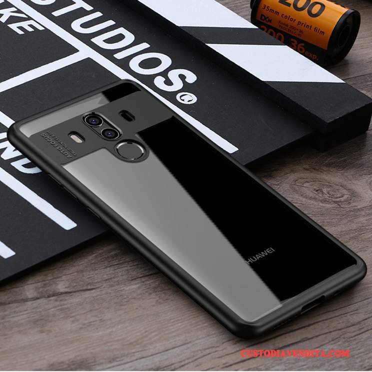 Custodia Huawei Mate 10 Pro Silicone Nero Anti-caduta, Cover Huawei Mate 10 Pro Protezione Tutto Incluso Trasparente