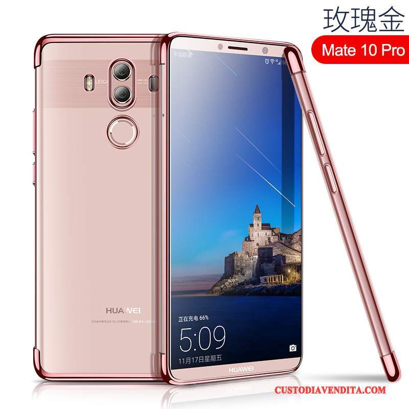 Custodia Huawei Mate 10 Pro Silicone Rosa Morbido, Cover Huawei Mate 10 Pro Protezione Tutto Inclusotelefono