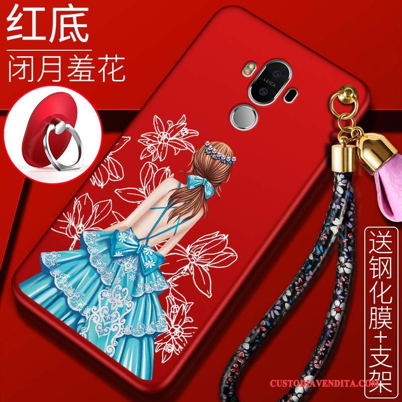 Custodia Huawei Mate 10 Pro Silicone Rosso Tutto Incluso, Cover Huawei Mate 10 Pro Morbido Anti-caduta