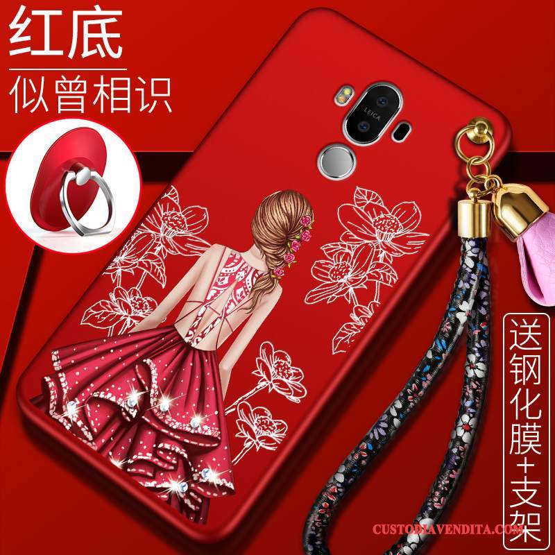 Custodia Huawei Mate 10 Pro Silicone Rosso Tutto Incluso, Cover Huawei Mate 10 Pro Morbido Anti-caduta