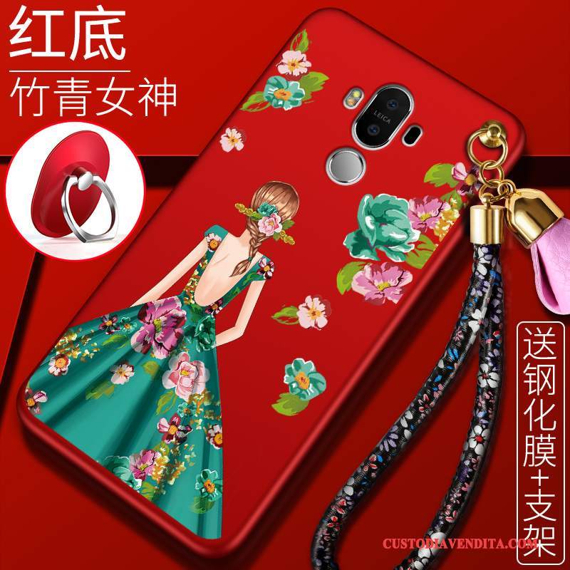 Custodia Huawei Mate 10 Pro Silicone Rosso Tutto Incluso, Cover Huawei Mate 10 Pro Morbido Anti-caduta