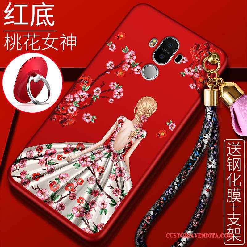 Custodia Huawei Mate 10 Pro Silicone Rosso Tutto Incluso, Cover Huawei Mate 10 Pro Morbido Anti-caduta