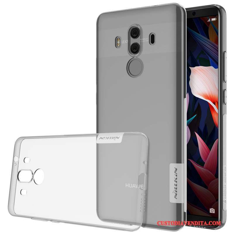 Custodia Huawei Mate 10 Pro Silicone Sottile Trasparente, Cover Huawei Mate 10 Pro Morbidotelefono