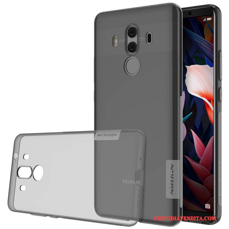 Custodia Huawei Mate 10 Pro Silicone Sottile Trasparente, Cover Huawei Mate 10 Pro Morbidotelefono