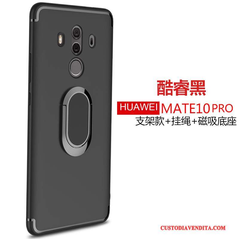 Custodia Huawei Mate 10 Pro Silicone Telefono Ornamenti Appesi, Cover Huawei Mate 10 Pro Protezione Ring Anti-caduta