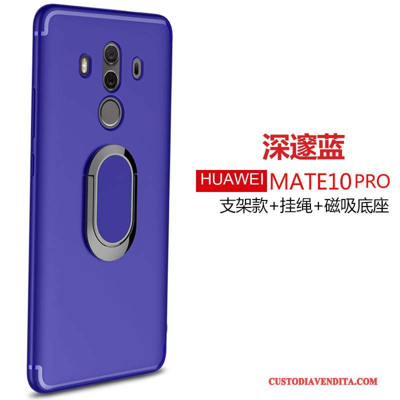 Custodia Huawei Mate 10 Pro Silicone Telefono Ornamenti Appesi, Cover Huawei Mate 10 Pro Protezione Ring Anti-caduta