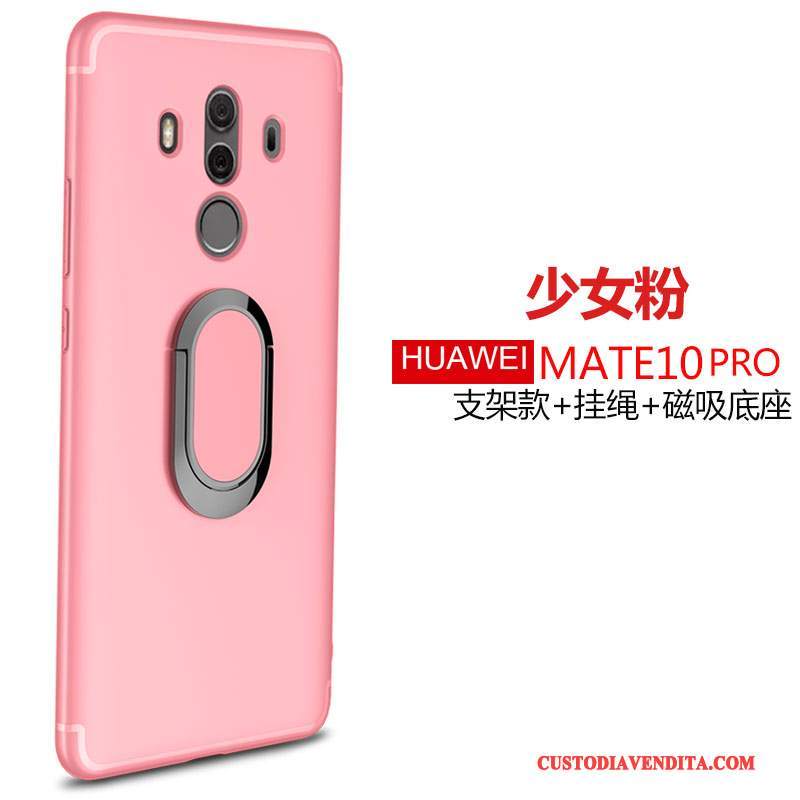 Custodia Huawei Mate 10 Pro Silicone Telefono Ornamenti Appesi, Cover Huawei Mate 10 Pro Protezione Ring Anti-caduta