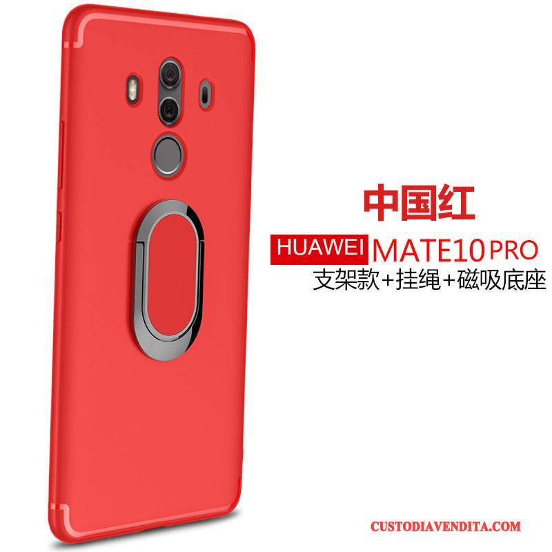 Custodia Huawei Mate 10 Pro Silicone Telefono Ornamenti Appesi, Cover Huawei Mate 10 Pro Protezione Ring Anti-caduta