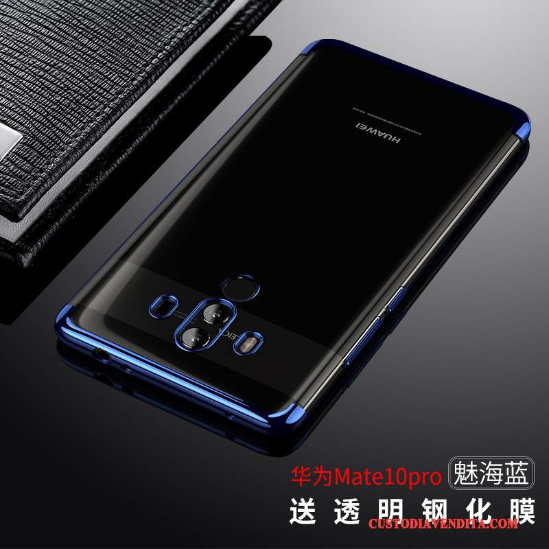 Custodia Huawei Mate 10 Pro Silicone Trasparentetelefono, Cover Huawei Mate 10 Pro Blu Marchio Di Tendenza