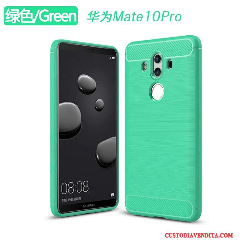 Custodia Huawei Mate 10 Pro Silicone Verde Morbido, Cover Huawei Mate 10 Pro Protezione Anti-caduta Tutto Incluso