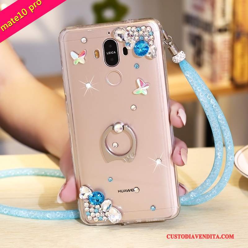 Custodia Huawei Mate 10 Pro Strass Porpora, Cover Huawei Mate 10 Pro Protezione