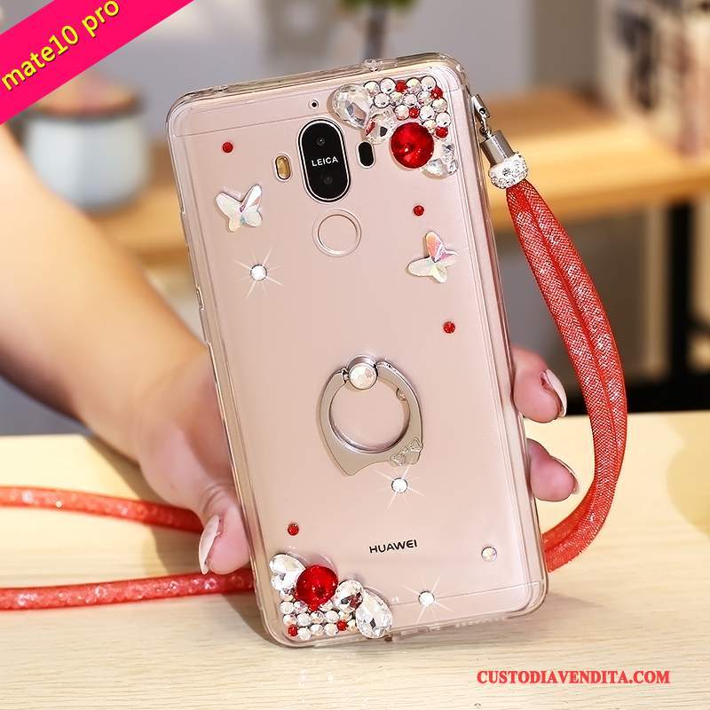 Custodia Huawei Mate 10 Pro Strass Porpora, Cover Huawei Mate 10 Pro Protezione