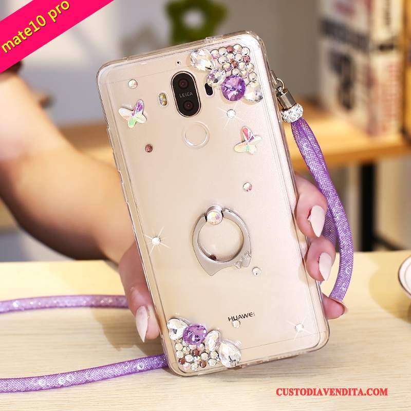 Custodia Huawei Mate 10 Pro Strass Rossotelefono, Cover Huawei Mate 10 Pro Protezione