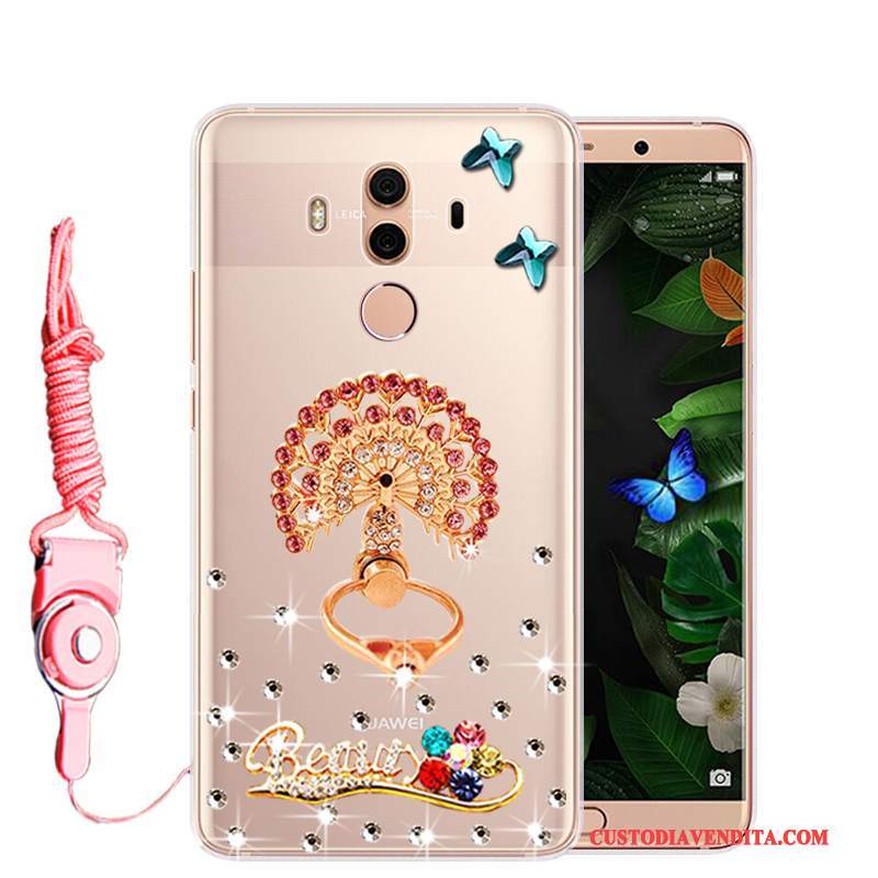 Custodia Huawei Mate 10 Pro Strass Telefono Rosa, Cover Huawei Mate 10 Pro Protezione Morbido Anti-caduta